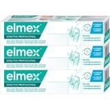 Elmex Sensitive Professional Pastă de dinți cu albire delicată pentru dinți sensibili 3 x 75 ml