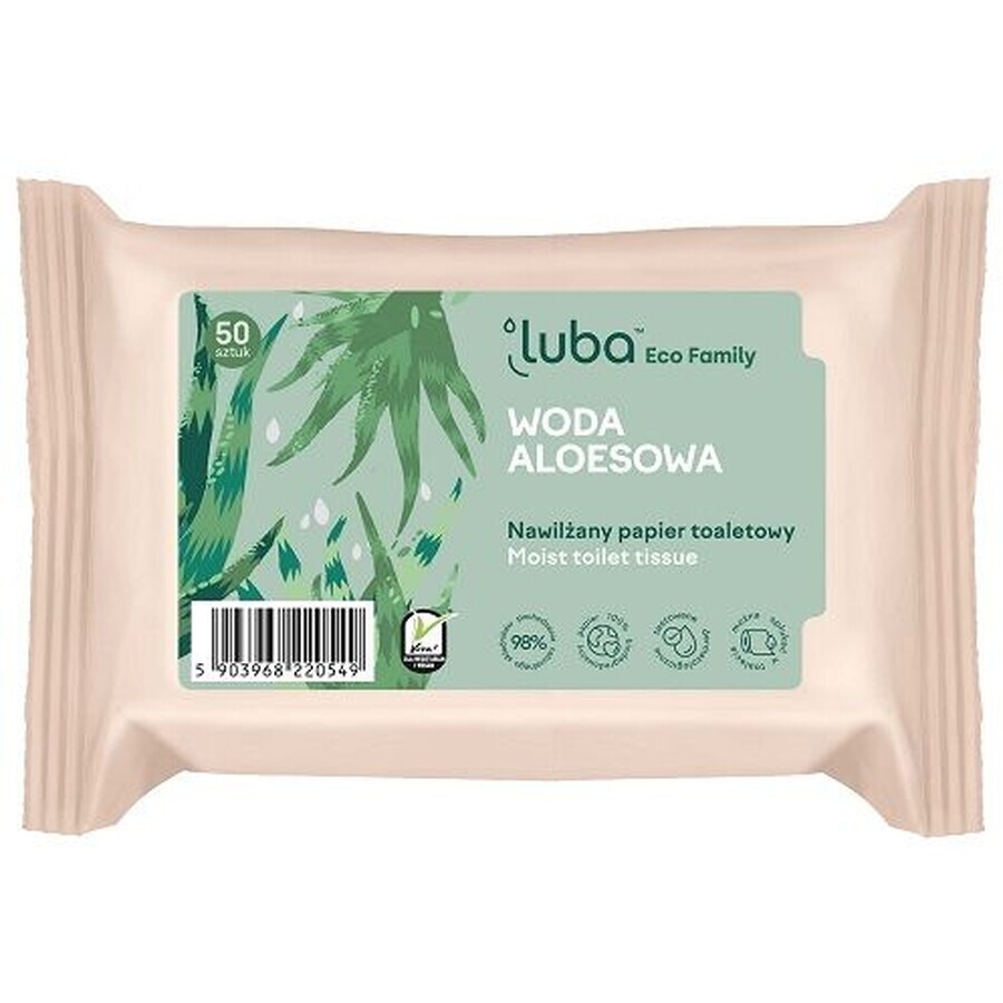 Hârtie igienică umedă Luba - aloe 50 buc