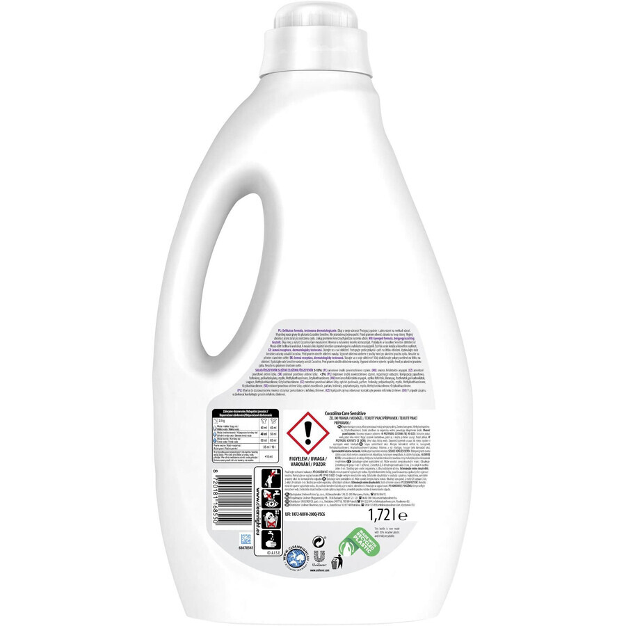 Coccolino Sensitive gel de spălare 1,72 l