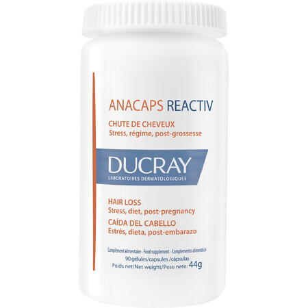 Ducray Anacaps soutien réactif des cheveux 90 gélules