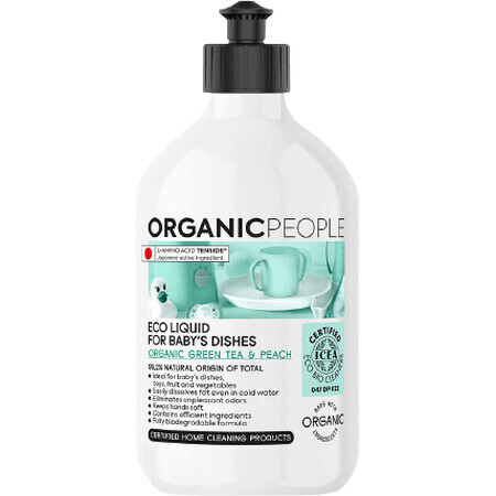 Organic People Detergent organic pentru copii, ceai verde și piersici 500 ml