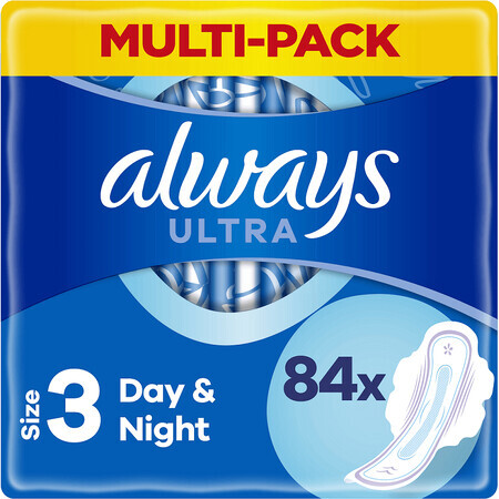 Always Ultra Sanitary Pads zi și noapte (V3) cu aripioare 84 buc