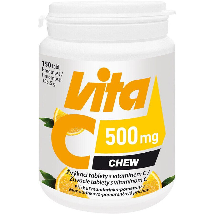 Vitabalans Oy Vita C 500 mg à croquer arôme mandarine 150 comprimés