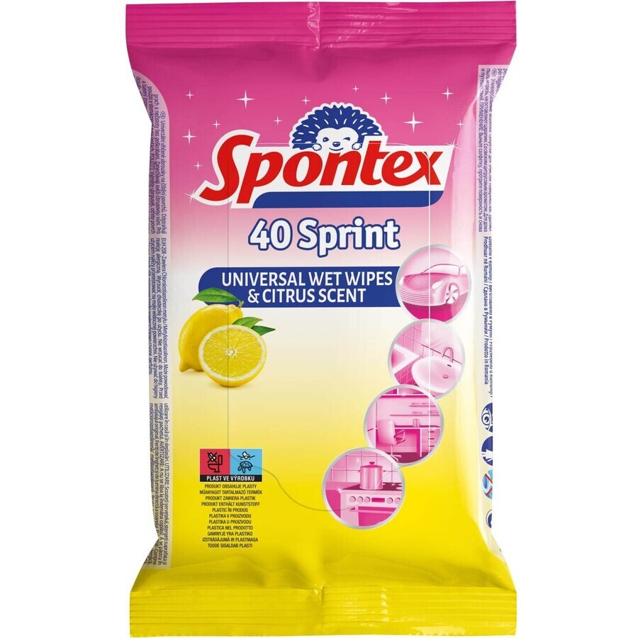 Șervețele umede Spontex Sprint 40 buc