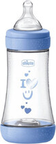 Chicco Biberon Perfect5 silicon, albastru 240 ml