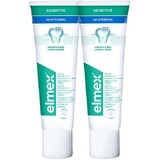 Elmex Pastă de dinți de albire pentru dinți sensibili Sensitive Whitening Duopack 2 x 75 ml