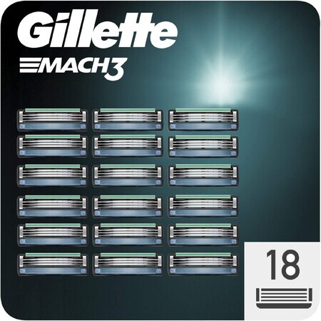 Gillette Mach3 Uomo Testine di ricambio per la rasatura Mach3 18 pezzi