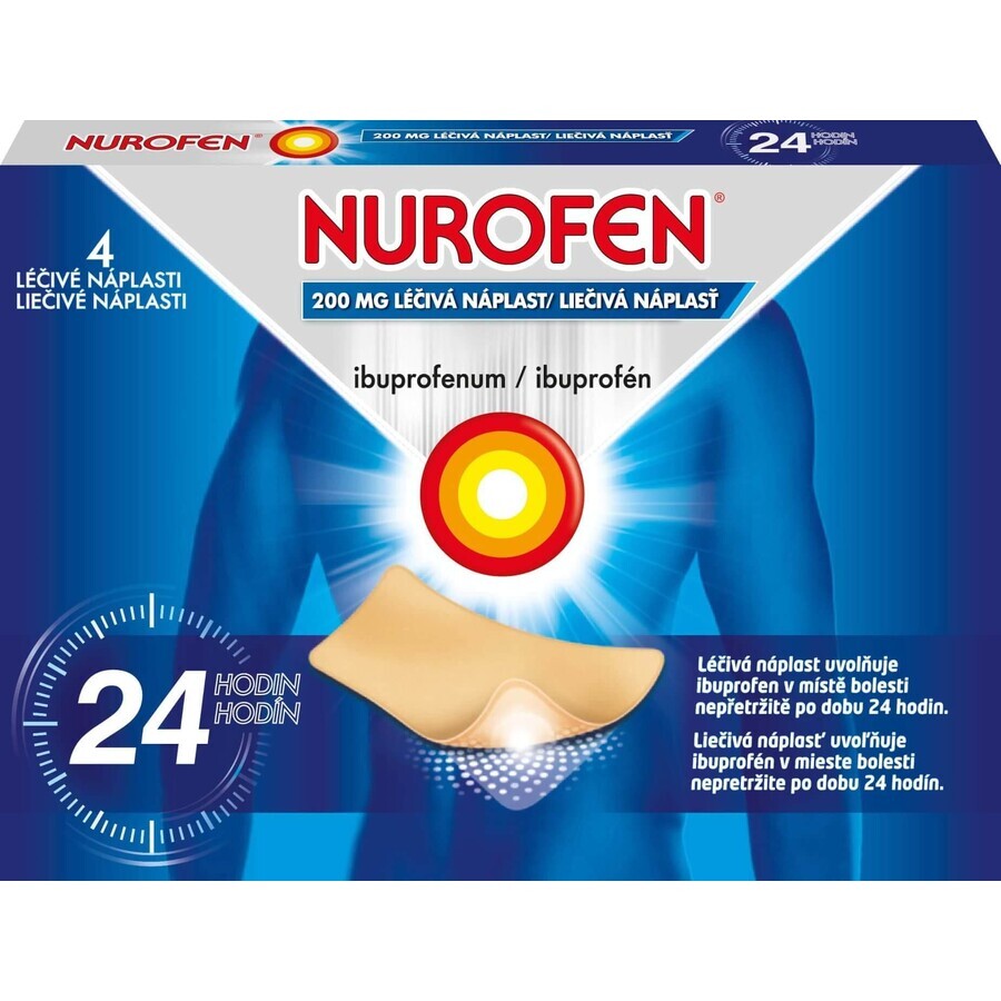 Plasture medicinal Nurofen 200mg 4 buc