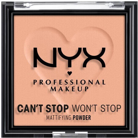 NYX Professional Makeup Can't Stop Won't Stop Pudră matifiantă - 13 Bright Peach 6 g