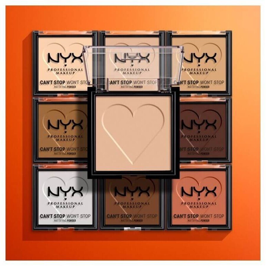 NYX Professional Makeup Can't Stop Won't Stop Pudră matifiantă - 13 Bright Peach 6 g