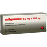 Milgamma 50mg/250µg, 20 comprimés