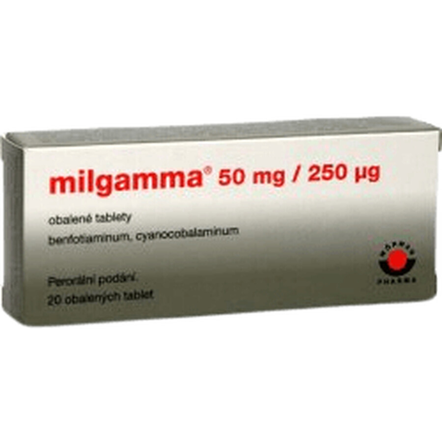 Milgamma 50mg/250µg, 20 comprimate