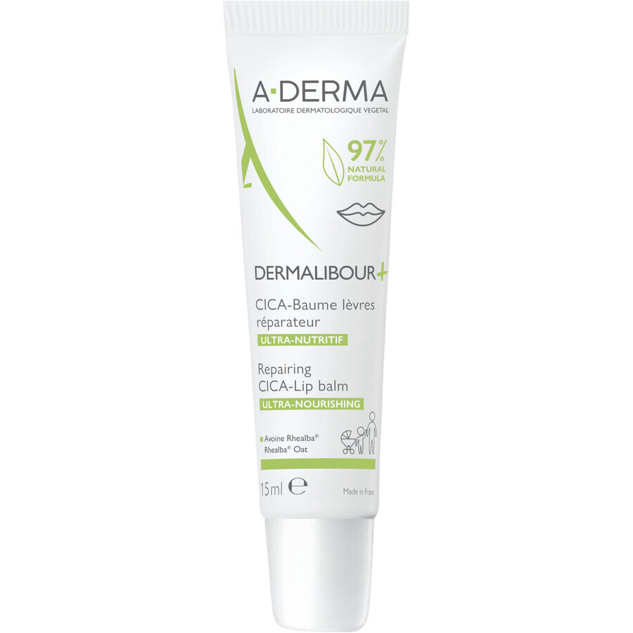 A-Derma Reparative CICA-Lip Balm pentru buze crăpate și iritate 15 ml