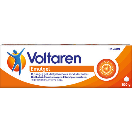 Voltaren Emulgel gel cu diclofenac pentru dureri de spate, musculare și articulare 100 g