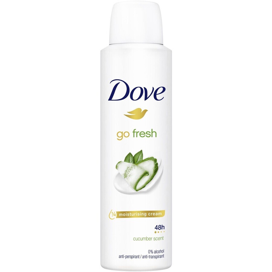 Spray antiperspirant Dove Go fresh Castravete și ceai verde 150 ml