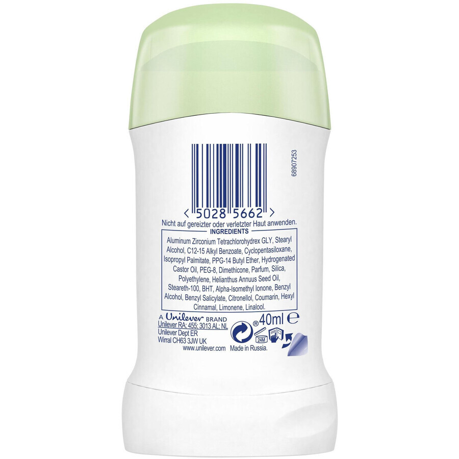 Dove Go Fresh Castravete și ceai verde Antiperspirant solid 40 ml