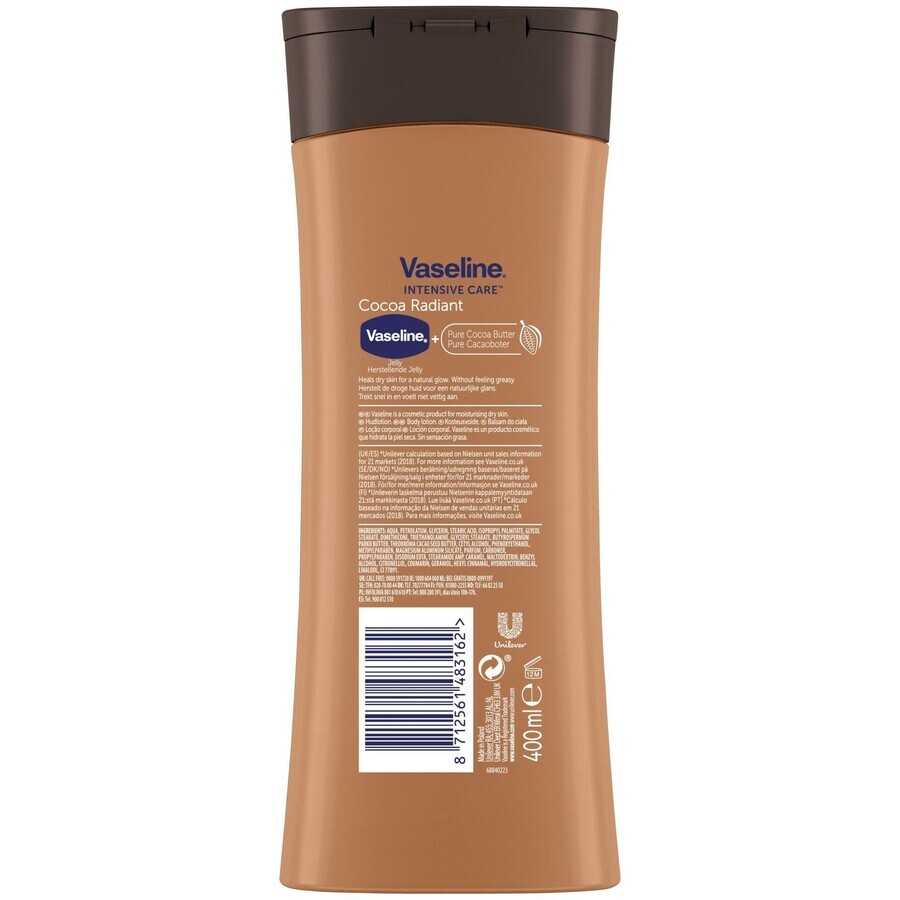 Vaseline Cocoa Radiant Loțiune hidratantă pentru corp 400 ml