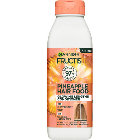 Garnier Fructis Hair Food Bálsamo iluminador de piña para cabello largo, 350 ml