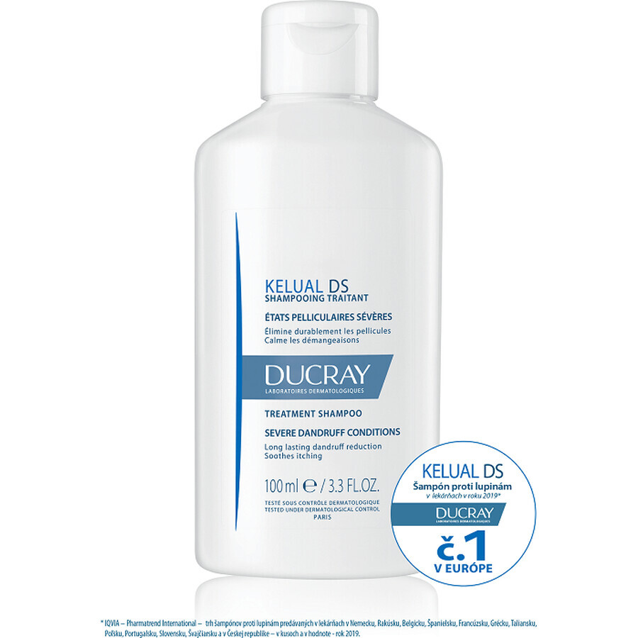 Ducray Kelual DS Champú para caspa severa con enrojecimiento y picor intensos del cuero cabelludo 100 ml