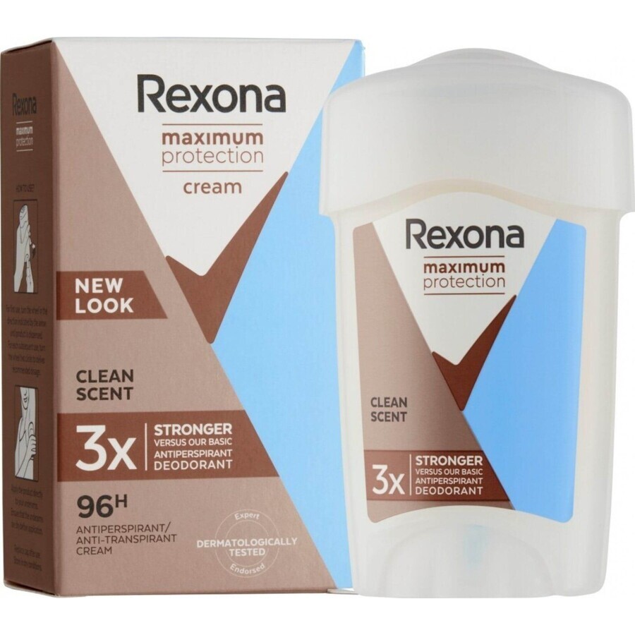 Rexona Protecție maximă antiperspirant cremă solidă cu aromă curată 45 ml