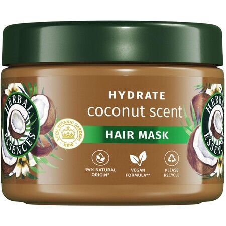 Herbal Essences Esencia de Coco Mascarilla Capilar Hidratante, Nutritiva e Hidratante 300 ml