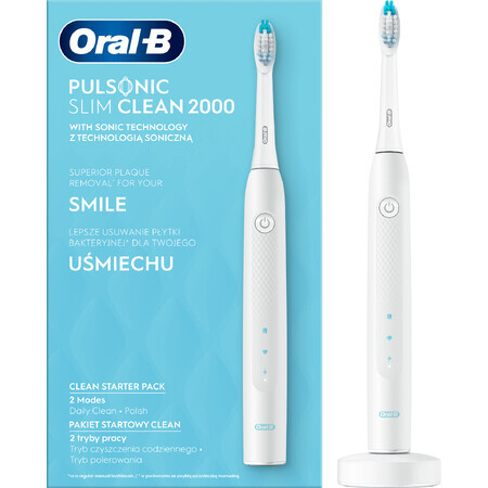 Periuță de dinți sonică Oral-B Pulsonic Slim Clean 2000 White