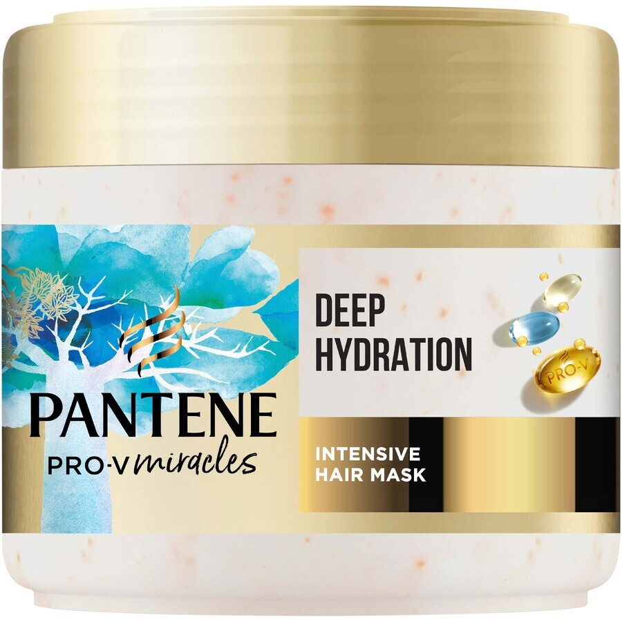 Pantene Pro-V Miracoli Maschera per capelli idratazione profonda, maschera intensiva alla biotina per capelli secchi 300 ml