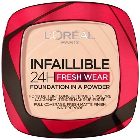 L'Oréal Paris Polvos de Maquillaje Infalibles 24H Fresh Wear 180 Rosa Arena 9 g