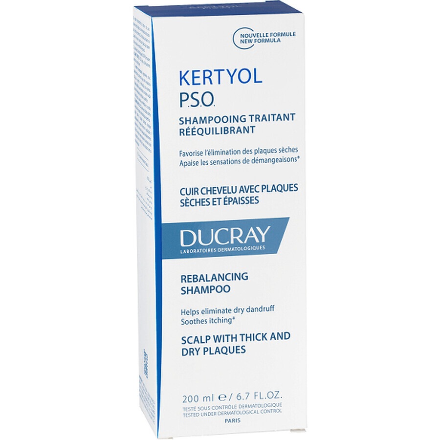 Ducray Kertyol PSO Champú tratante que restablece el equilibrio del cuero cabelludo en la psoriasis 200 ml