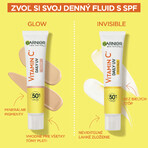 Garnier Skin Naturals Vitamina C Fluido quotidiano illuminante UV SPF 50+ bagliore, 40 ml