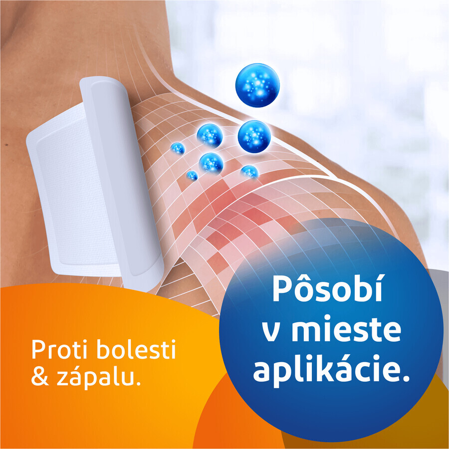 Plasture medicinal Voltaren 1x pe zi pentru dureri de spate, musculare și articulare 5 buc