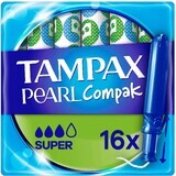 Tampax Compak Pearl Super Tampoane cu aplicator 16 buc