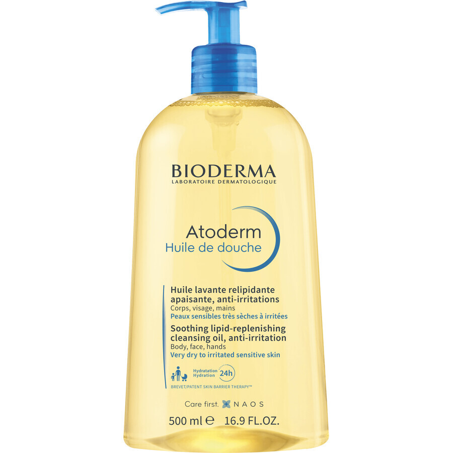 Bioderma Atoderm Ulei de duș, Pentru piele foarte uscată până la atopică 500 ml