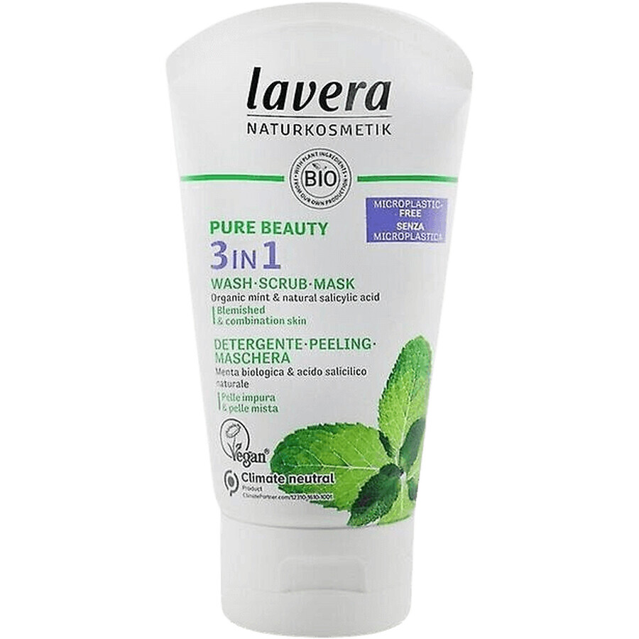 Lavera 3in1 curățare & exfoliere & mască, Fețe 125 ml