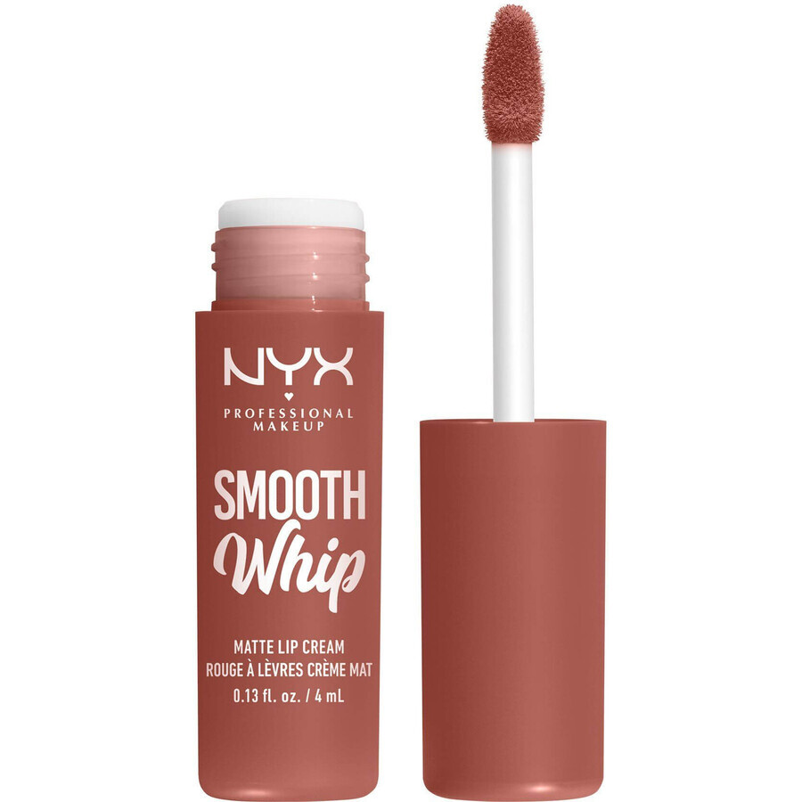 NYX Professional Makeup Smooth Whip Matte Lip Cream 04 Teddy Fluff Matte Liquid Lipstick, 4 ml