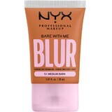 NYX Professional Makeup Bare With Me Blur Tint 12 Trucco medio scuro, 30 ml