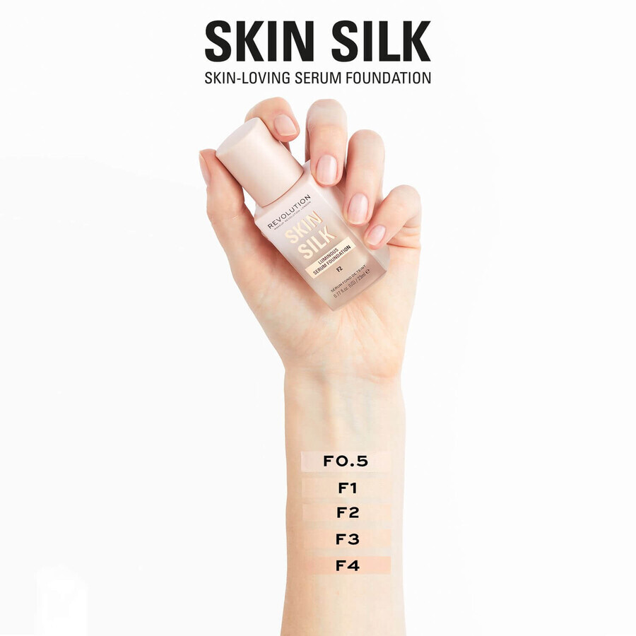 Revolution Skin Silk Serum Foundation F3 machiaj 23 ml