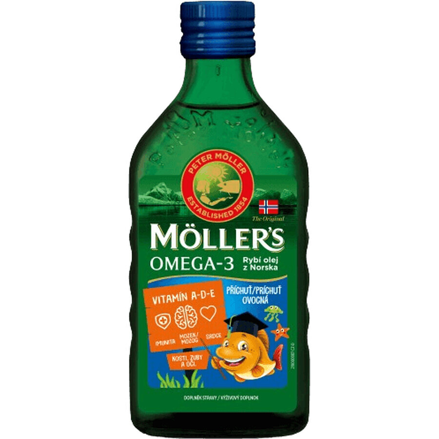 Mollers Omega 3 aceite de pescado con sabor a fruta 250 ml