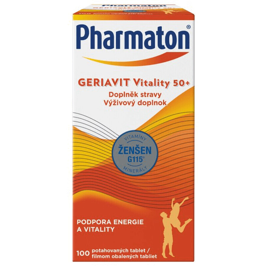 Pharmaton Geriavit Vitalité 50+ 100 comprimés