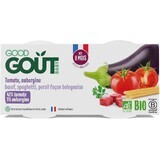 Good Goût Bio-Spaghetti mit Aubergine und Rindfleisch 2 x 190 g