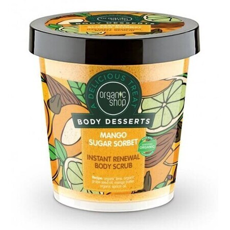 Natura Siberica Organic Shop - Mango Sugar Sorbet - Exfoliant de corp 450 ml