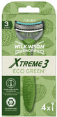 Wilkinson Sword Xtreme3 ECO aparat de ras verde de unică folosință 4 buc