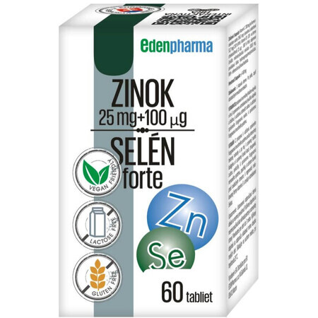 EdenPharma Zinc Seleniu FORTE 60 comprimate