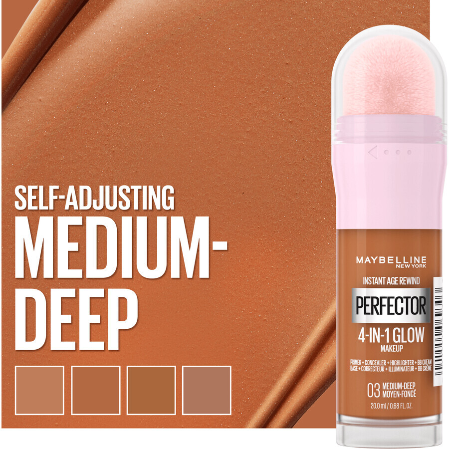 Maybelline New York Instant perfector glow 03 Medium-Deep make up 20 ml