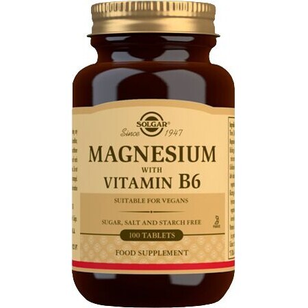 Solgar Magnesio+vitamina B6 100 comprimidos