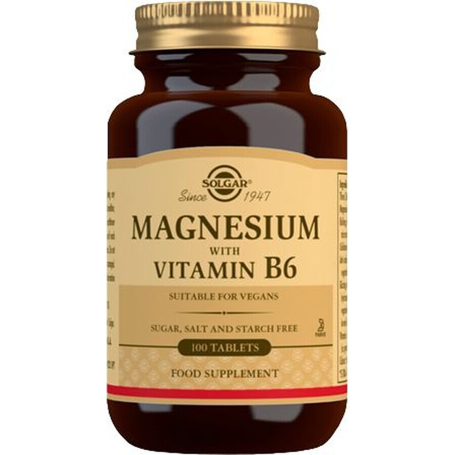 Solgar Magnesio+vitamina B6 100 comprimidos