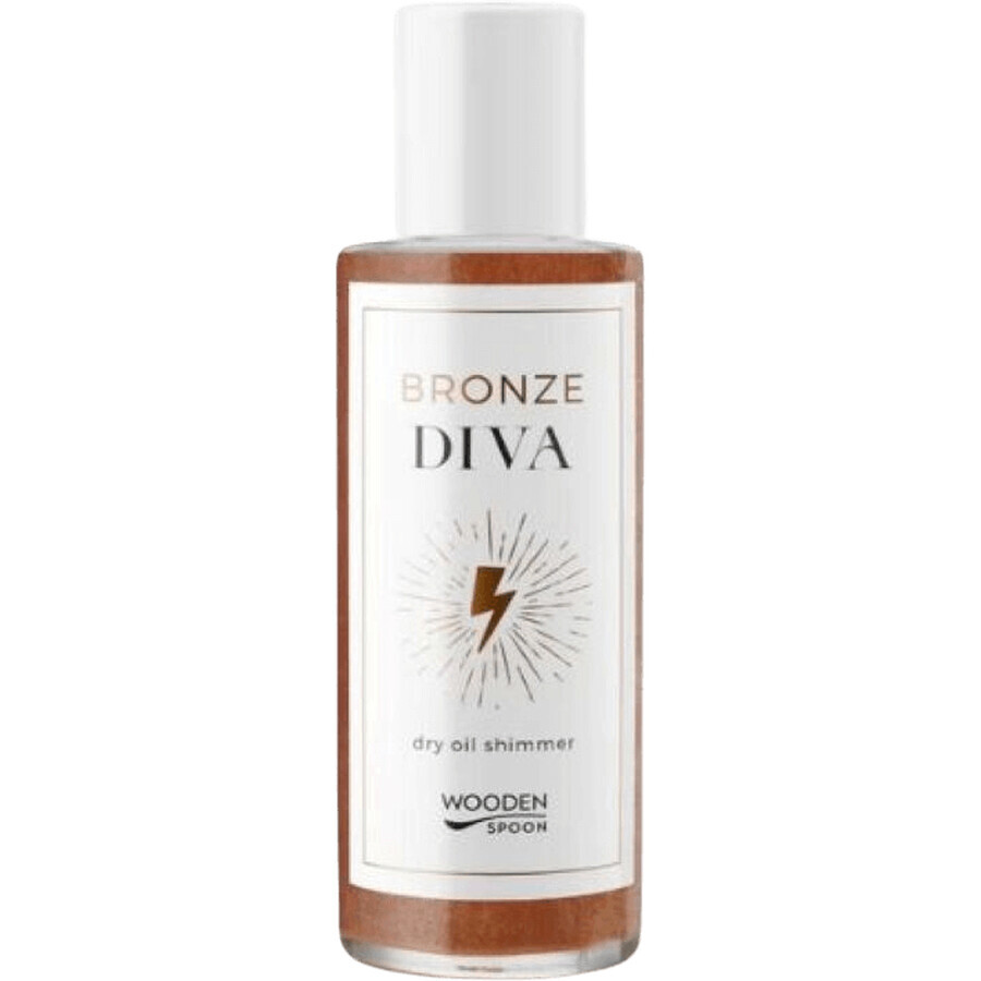 Lingură de lemn Ulei uscat cu sclipici Bronze Diva 100 ml