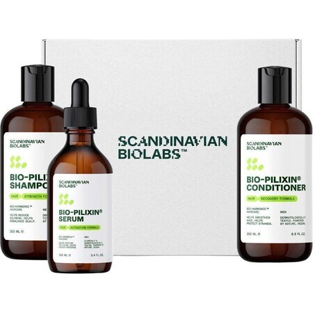 Scandinavian Biolabs® Hair Growth Routine for Men - shampoo + conditioner + serum