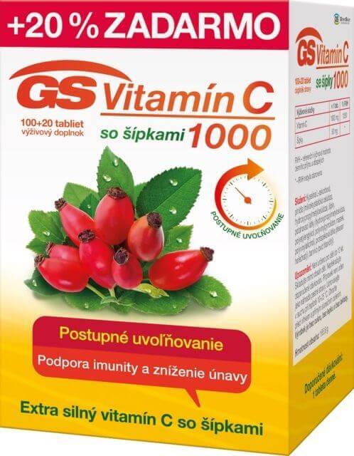 GS Vitamina C 1000 cu săgeți 120 comprimate