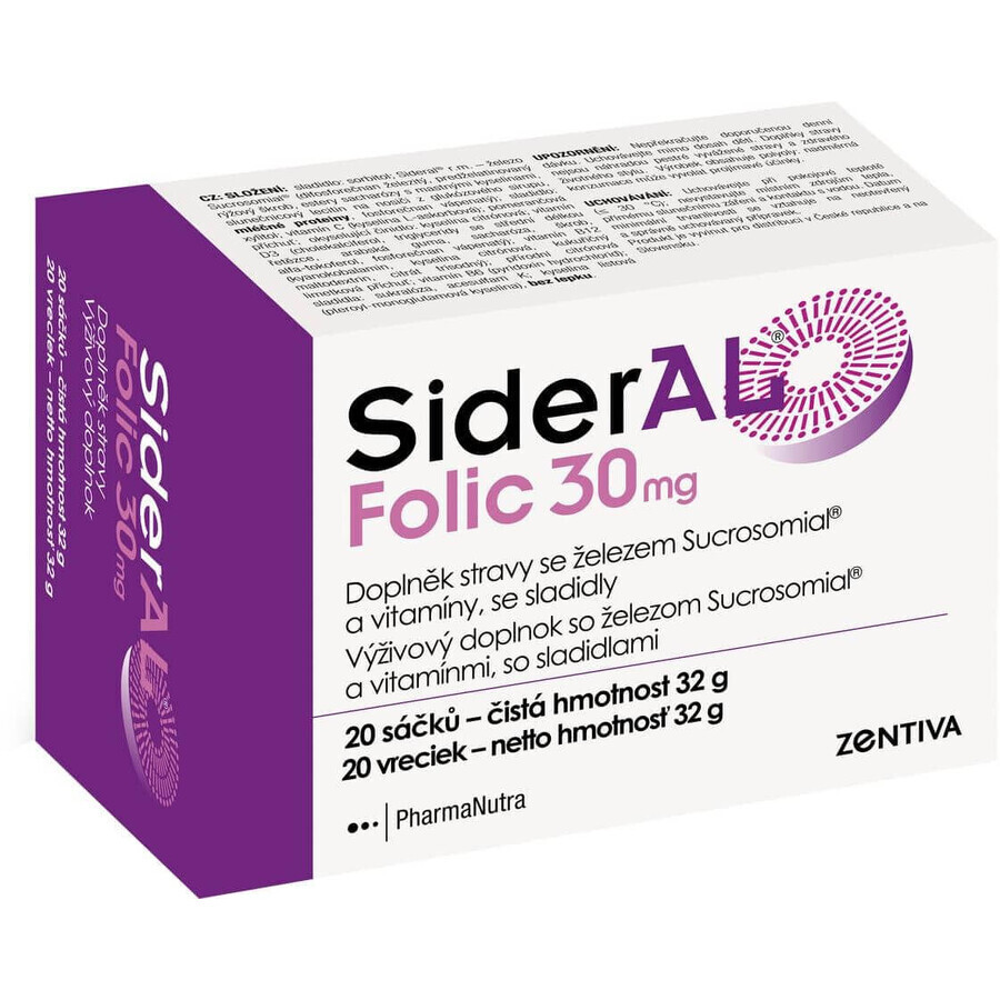 Sideral Folic 30 mg 20 plicuri